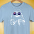 Pride Sloth Leather Flag Sunglasses Premium Unisex T-Shirt
